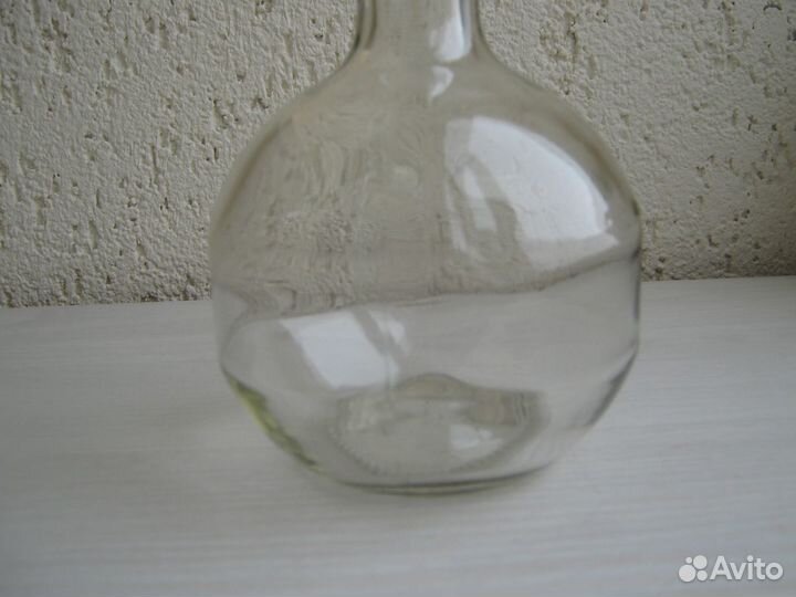 Стеклянная бутылка круглая 0,5 литра