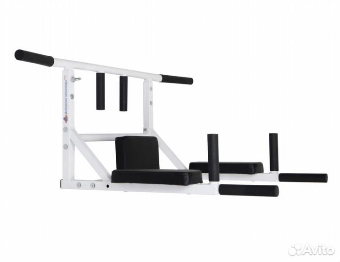 Турник брусья пресс 3 в 1 настенный новый, белый