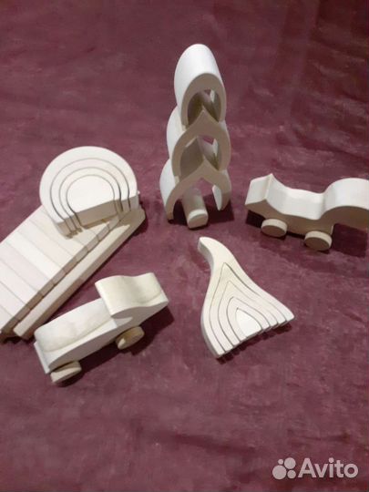 Детские игрушки деревянные. Наборы для творчества