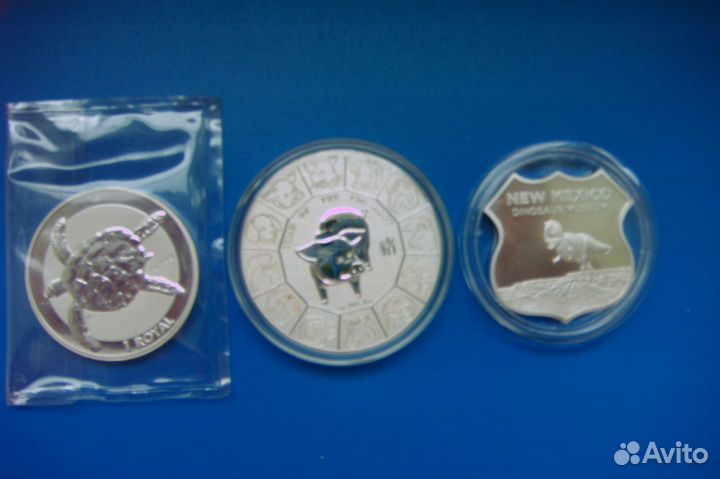 Серебряные монеты british indian ocean niue USA