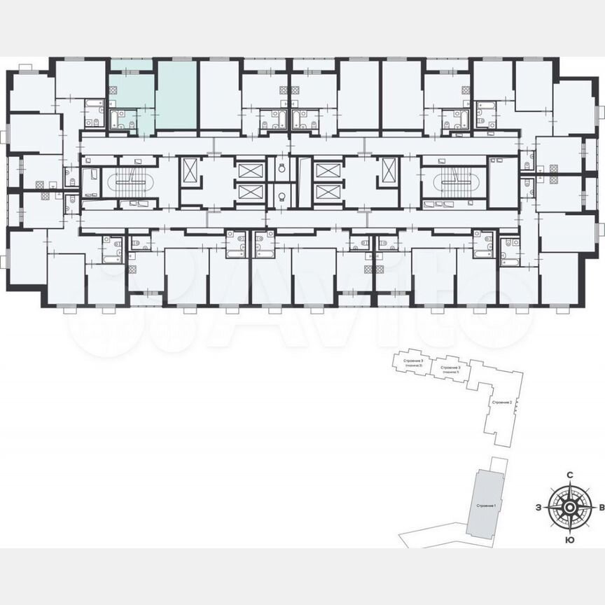 1-к. квартира, 45,6 м², 6/45 эт.