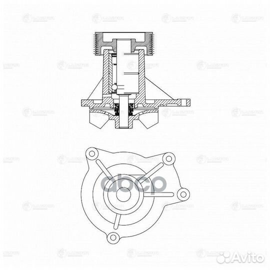 Насос водяной для а/м камаз 740.39 (шкив 100мм