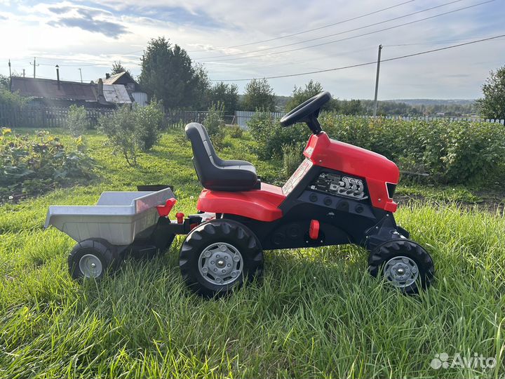 Детский трактор с прицепом