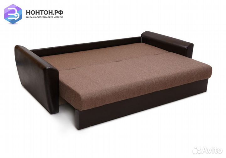 Диван еврокнижка Амстердам коричневый