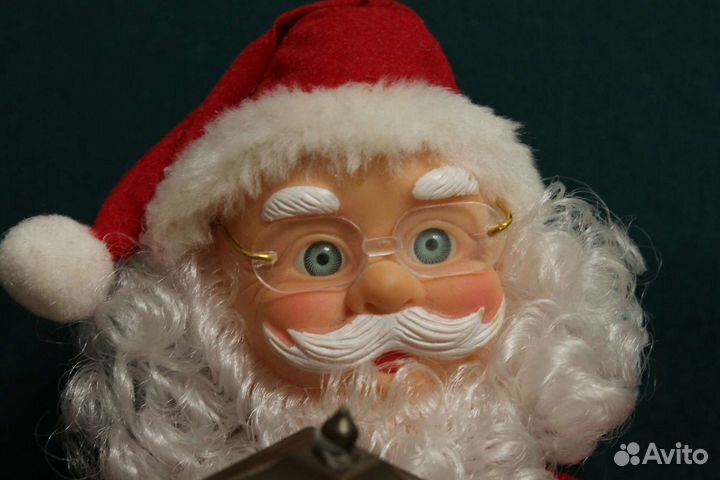 Санта Клаус механическая игрушка, винтаж