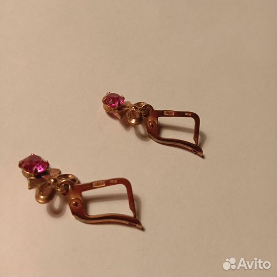 Серьги бантики СССР