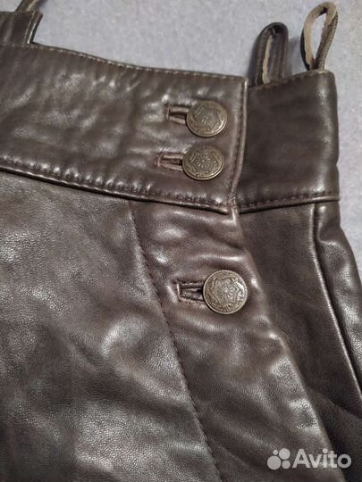 Шорты женские кожаные