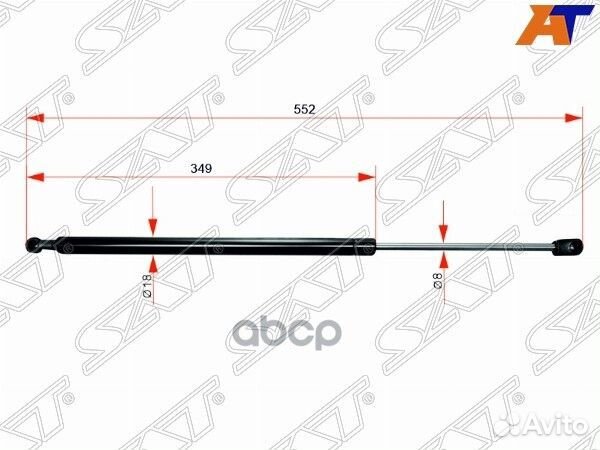 Амортизатор крышки багажника nissan terrano/PAT