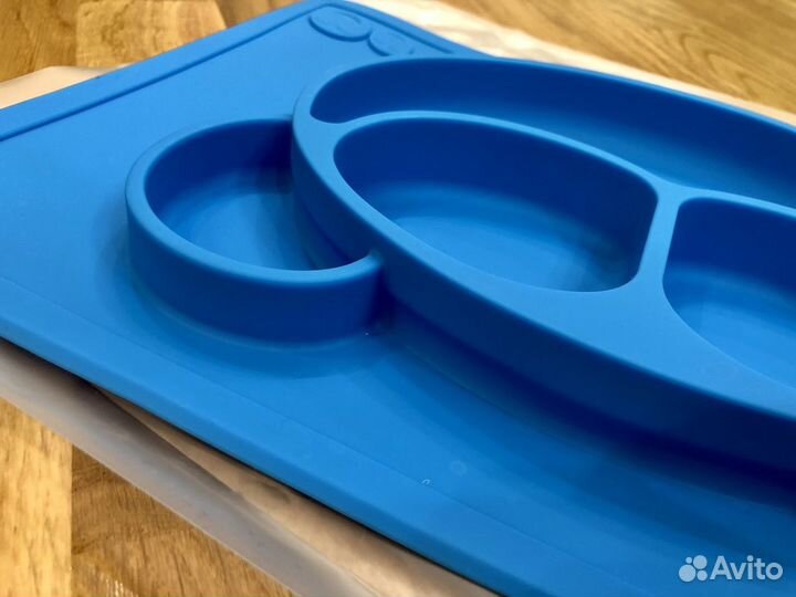 Тарелка силиконовая детская антискользящая