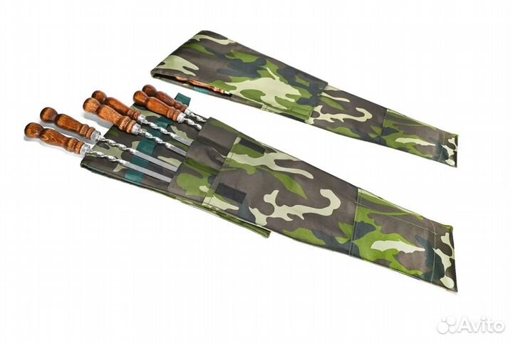 Шампуры 40см с чехлом нержавейка 3мм