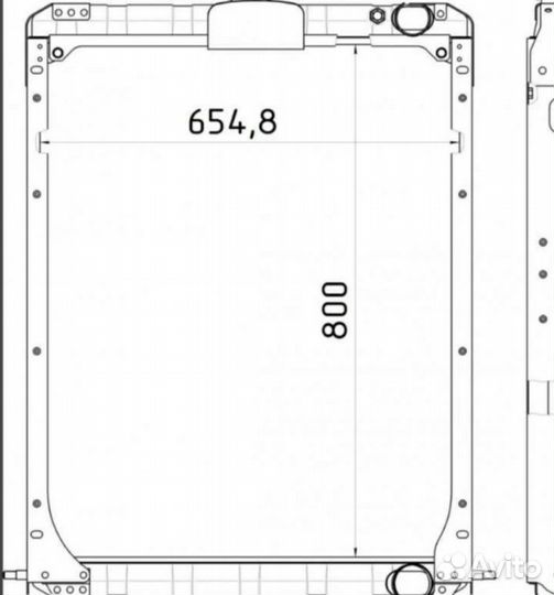 Новый радиатор охлаждения для а/м урал с двс ямз
