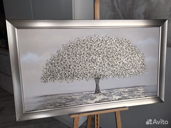 Картина золотое дерево с рамой