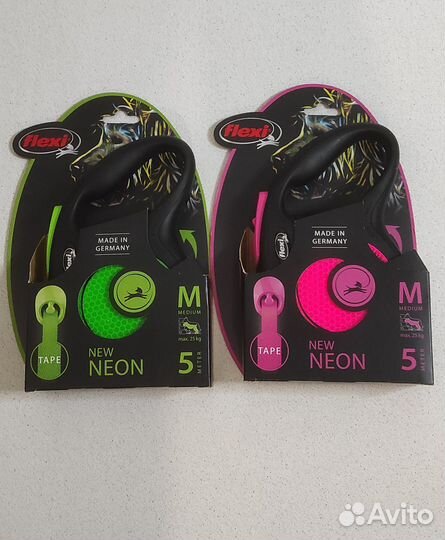 Поводок-рулетка Flexi Neon M, 5м (до 25кг)