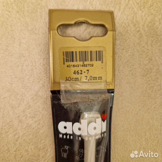 Крючок Addi Тунисский пластиковый 7 мм / 30 см