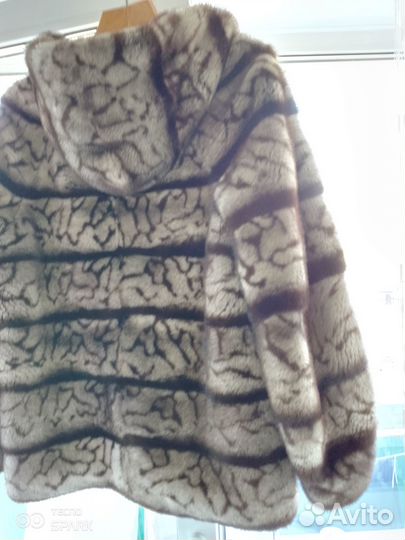 Шуба норковая с капюшоном