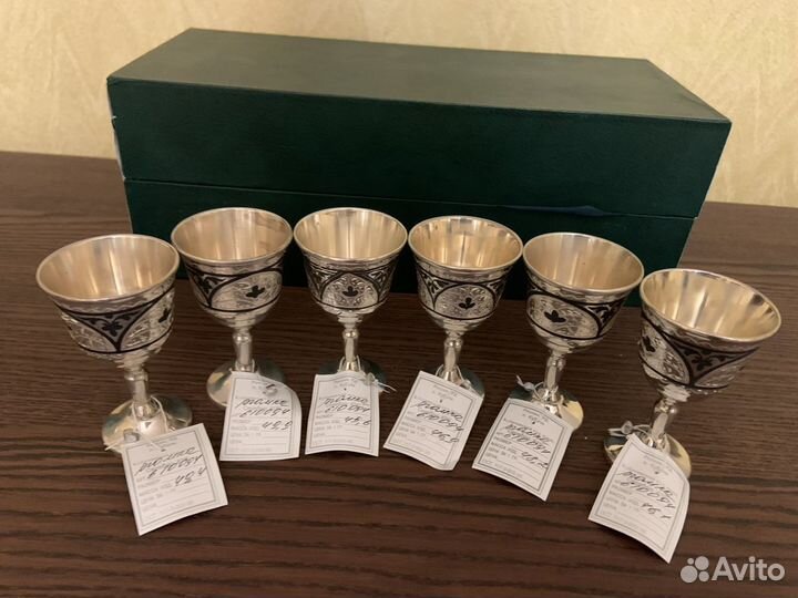 Рюмка 6 шт Кубачи