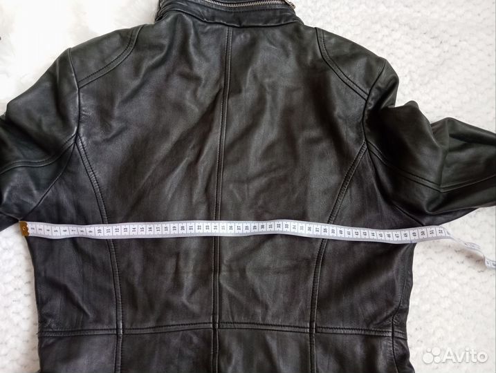 Куртка кожаная женская 46 48 черная