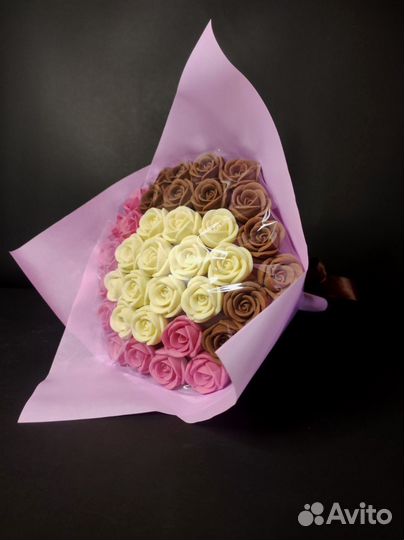 Шоколадные Розы - 37 шт в Букете