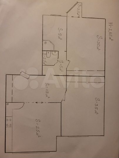 2-к. квартира, 128 м², 4/6 эт.