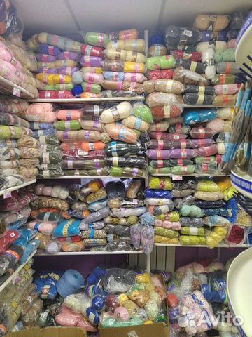 Пряжа нитки для вязания, мохер, хлопок, шерсть