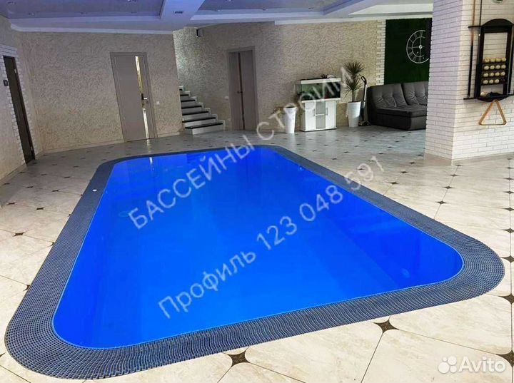 Бассейн из полипропилена переливной 6x3