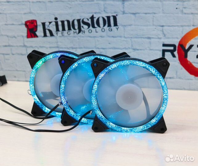 Кулера для компьютера 120мм RGB под бриллиант