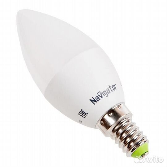 Лампа светодиодная LED 5вт E14 теплый матовая свеч