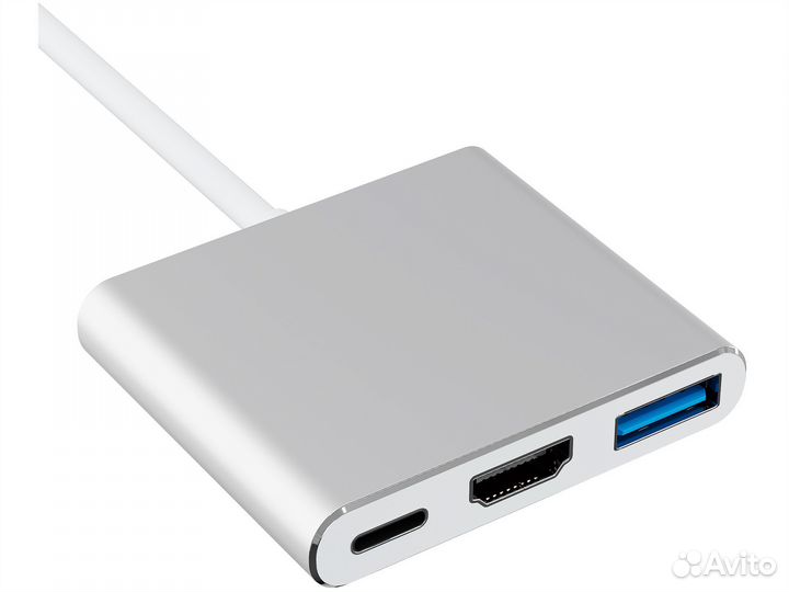 Type-C hub для Macbook, адаптер gsmin Cray 3 в 1