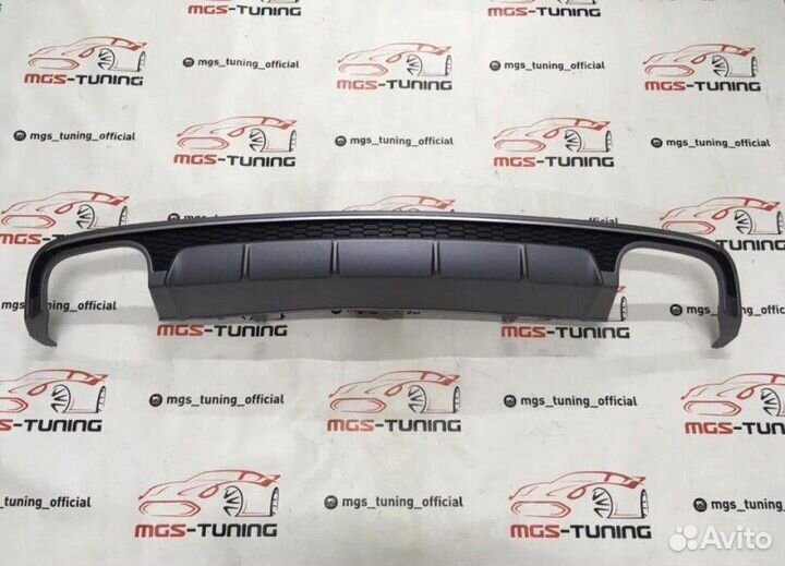 Диффузор на Audi A6 С7 14-18гг. S6 для S-line