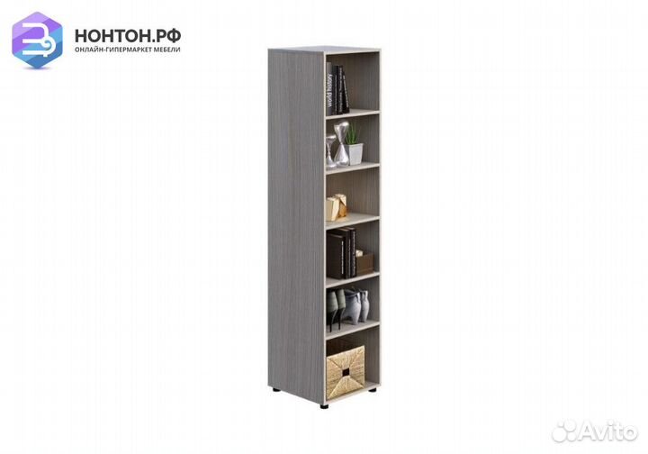 Стеллаж Мийа-3А ясень шимо светлый / бежевый / фот