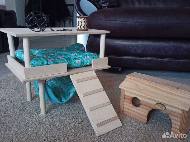 Домик для шиншиллы, морской свинки с гамаком