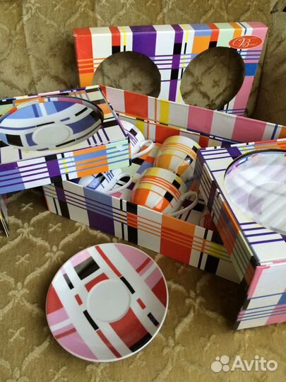 Чайный / кофейный набор на 6 персон: чашки+блюдца