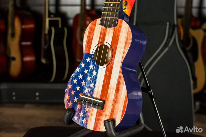 Укулеле с рисунком Wiki + Аксессуары