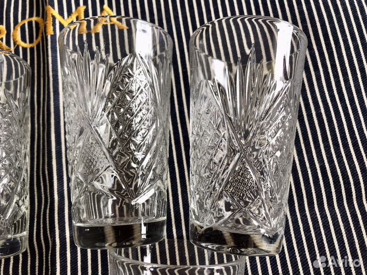 Хрустальные рюмки стопки 6 шт новые СССР