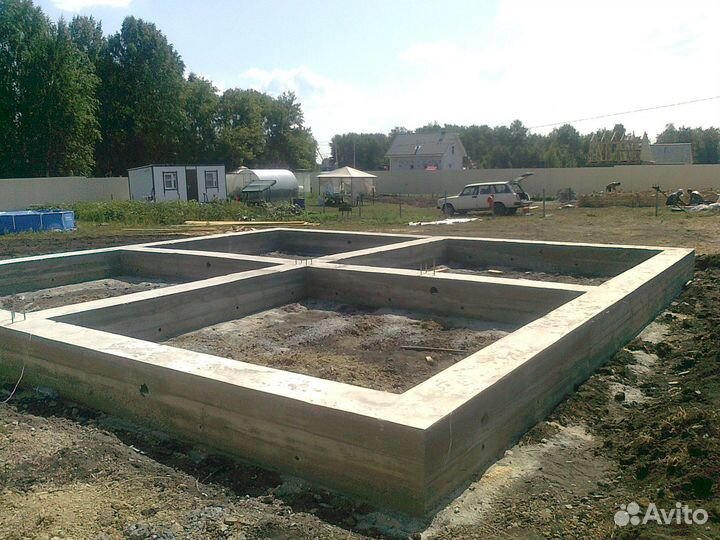 Ленточный фундамент/отмоска/реконструкция