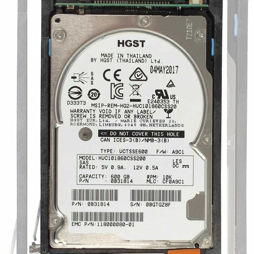 [HUC101860CSS200] Жесткий Диск Emc 600gb 005051466 12g Sas 2,5 Huc101860css200