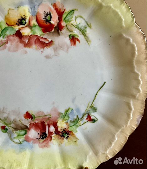 Антикварная тарелка. Диаметр -22 см. Nautilus