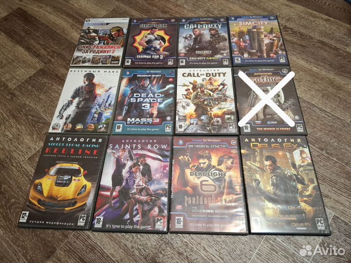 Диски с играми на пк и PS2