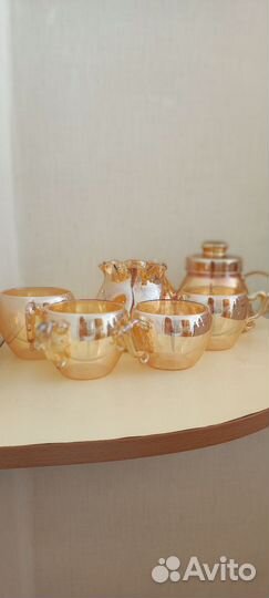 Чайный сервиз СССР дутое стекло