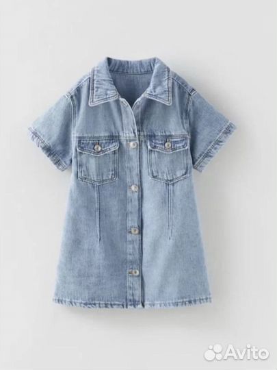 Новое джинсовое платье рубашка Zara 98 для девочки