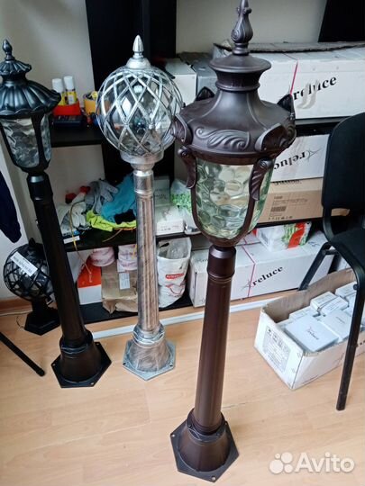 Уличный садовый светильник Шар 110см