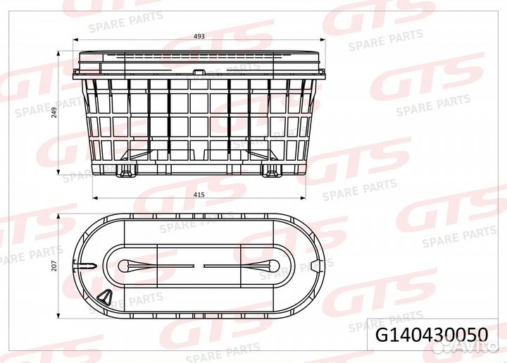 Фильтр воздушный 004 094 97 04