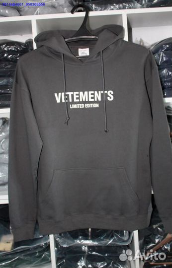 Худи vetements серое vhq (Арт.58993)