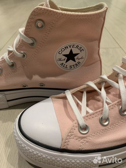 Кеды Converse персиковые высокие 25,5см