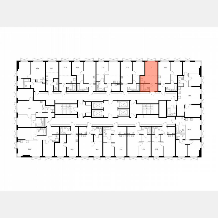 Квартира-студия, 24 м², 27/30 эт.