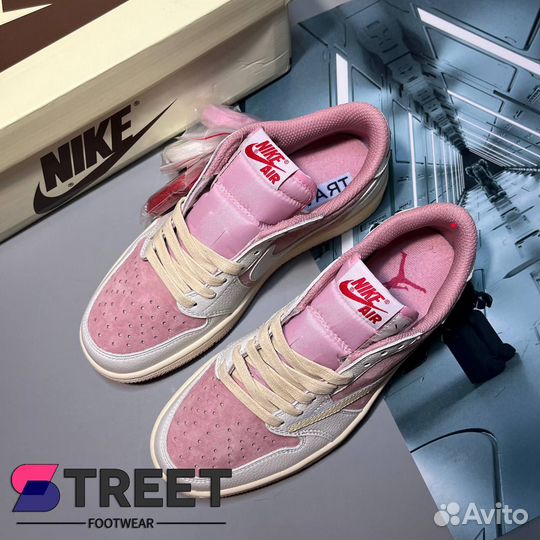 Кроссовки Nike Air Jordan 1 Travis Scott Pink