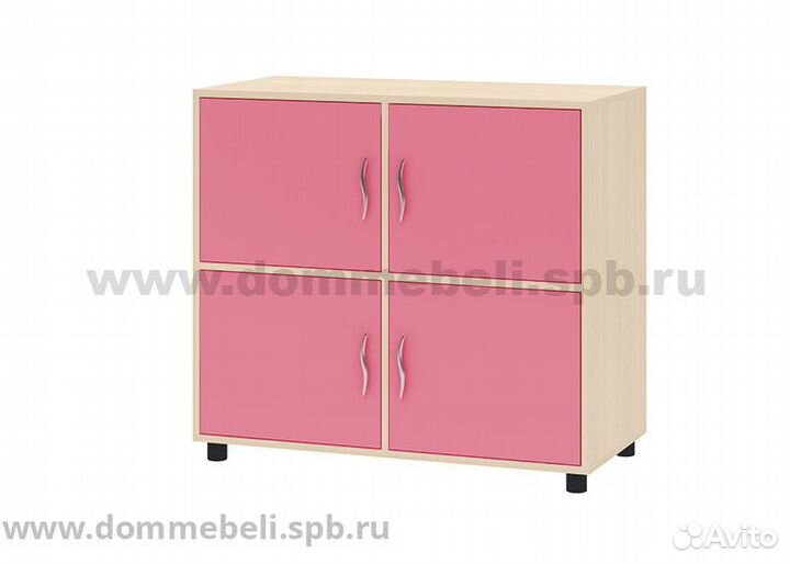 Тумба 4-дв. 7.01 Дельта дуб молочный/салатовый