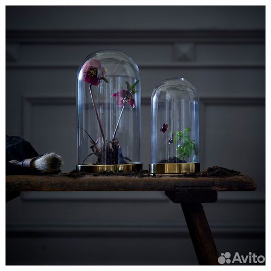 Б/у стеклянный клош, IKEA