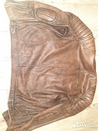 Мотокуртка кожаная мужская 52