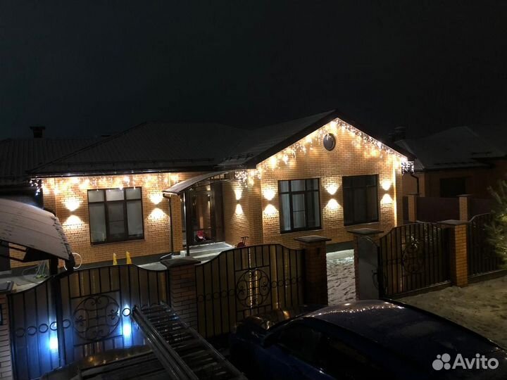 Украшение домов гирляндами